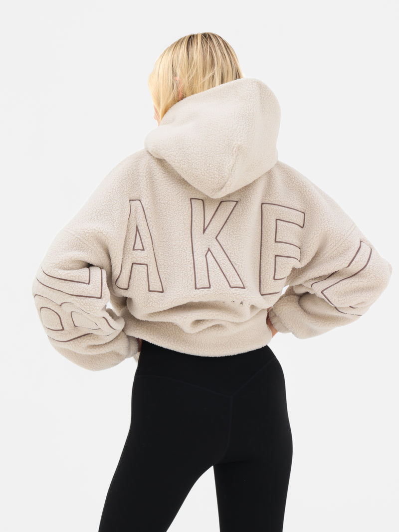 Borg Isabel Oversized Hoodie - Tan