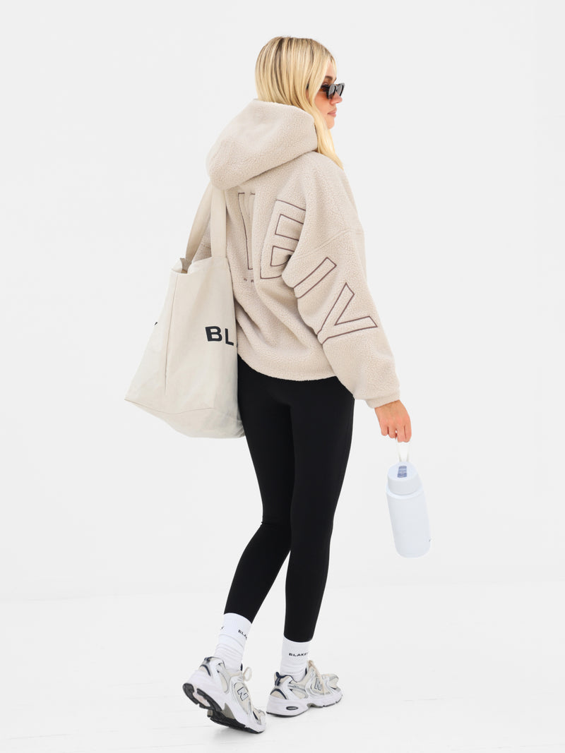 Borg Isabel Oversized Hoodie - Tan