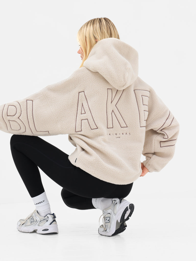 Borg Isabel Oversized Hoodie - Tan