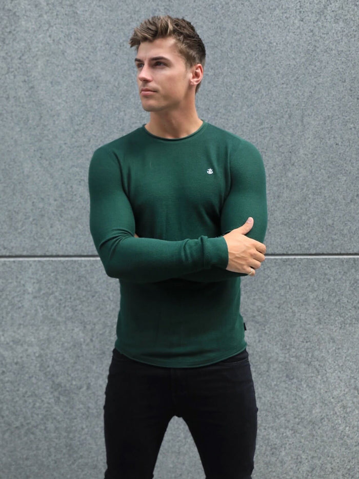 Mason Knit Jumper - Dark Green