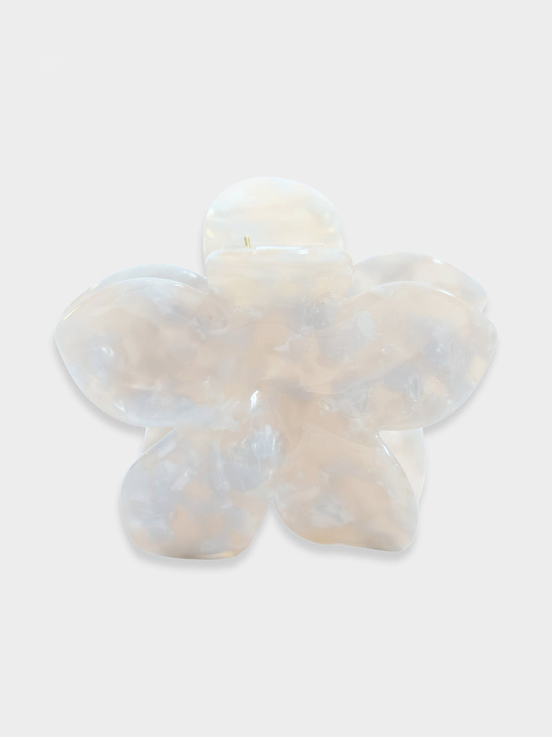 Blakely Flower Claw Clip - Cream