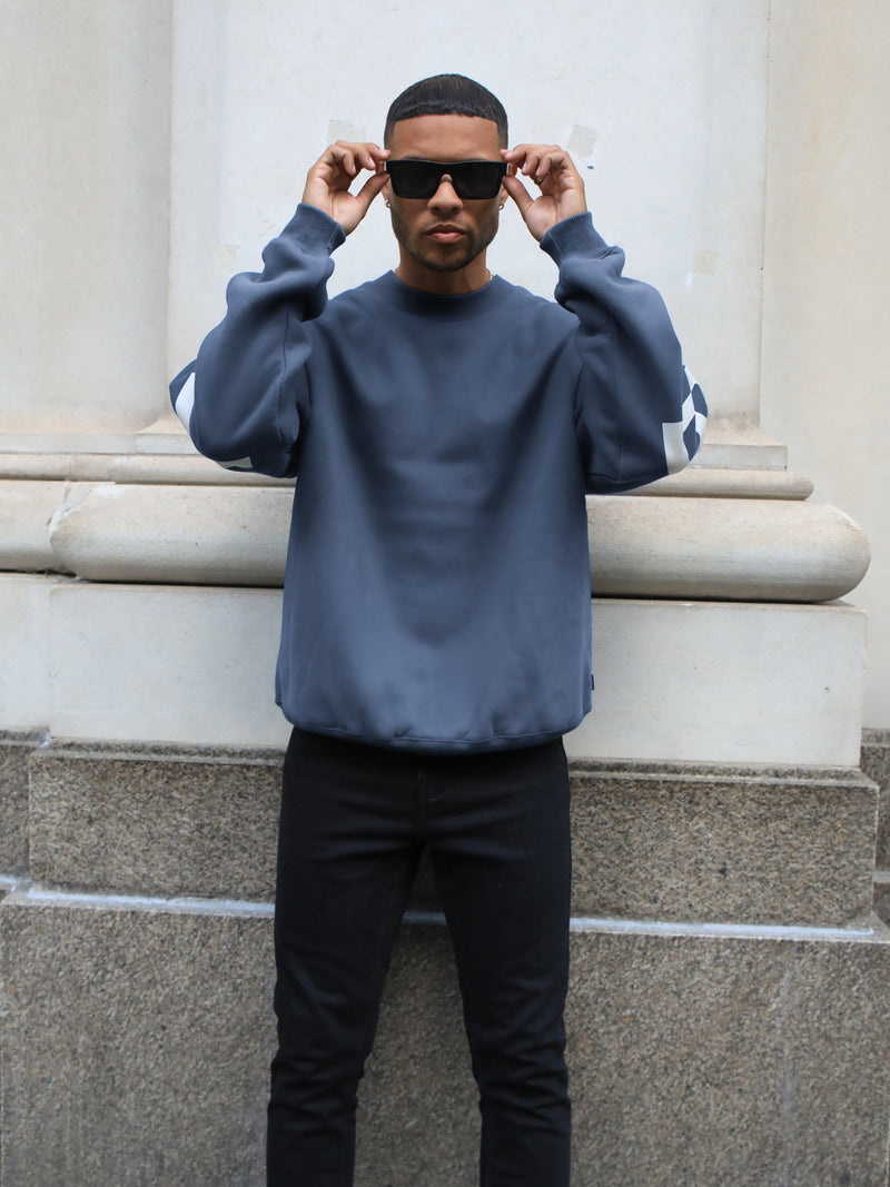 Idris Oversized Sweater - Blue