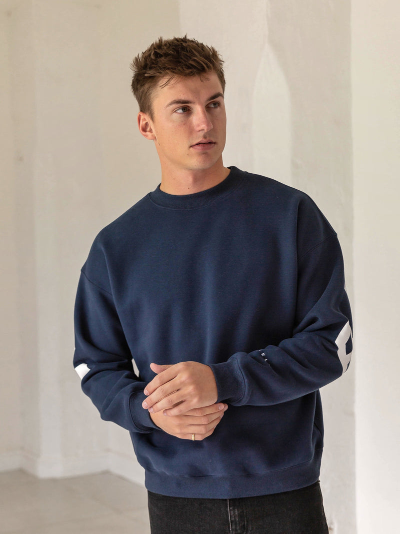 Oversized navy jumper hotsell