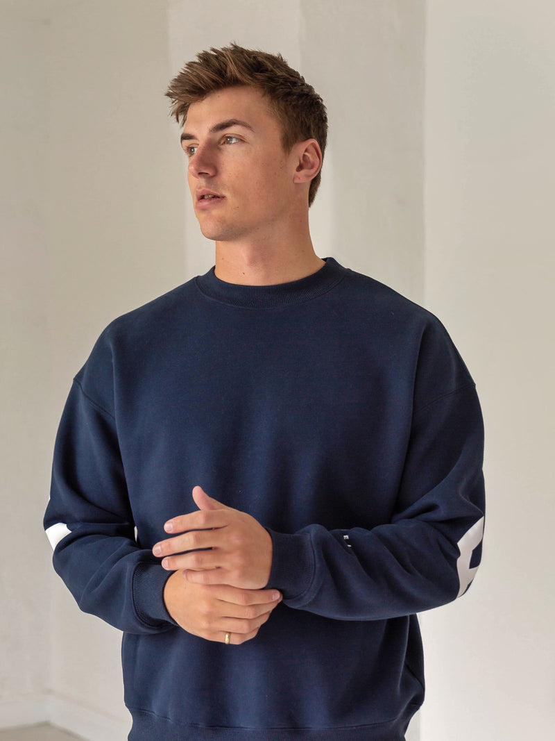 Idris Oversized Sweater - Dark Navy