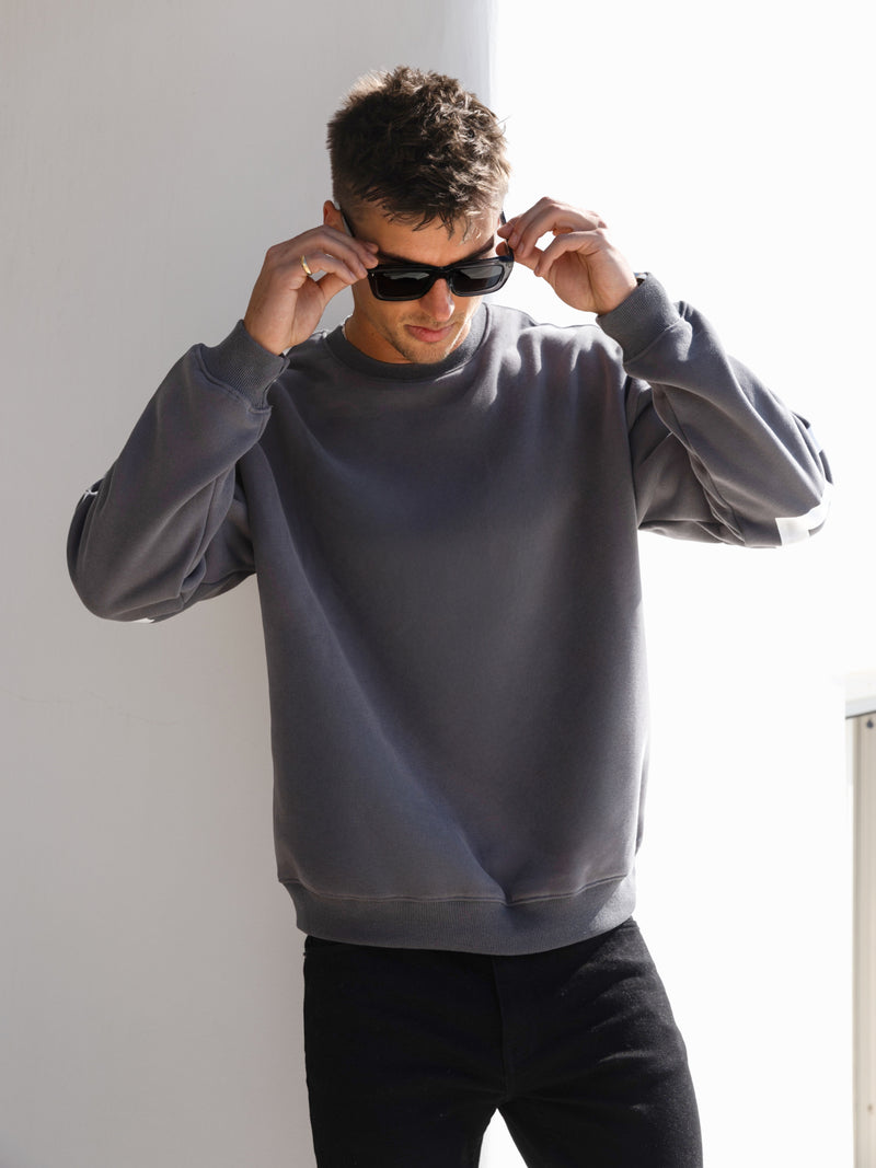 Idris Oversized Sweater - Charcoal