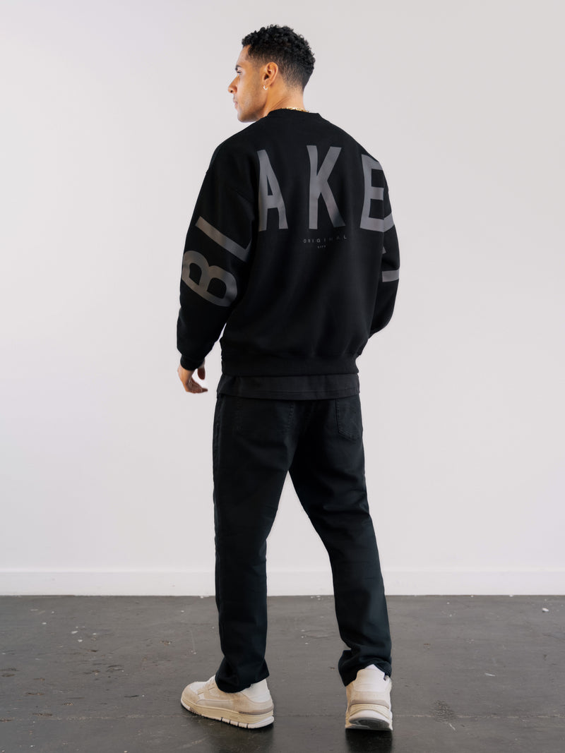 Tonal Idris Oversized Sweater - Black