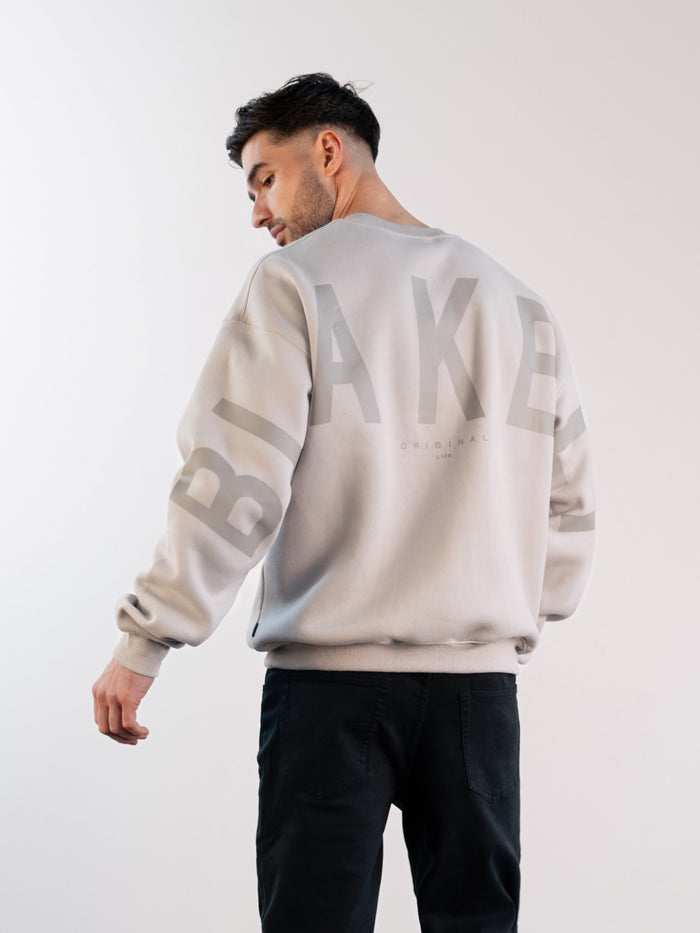 Tonal Idris Oversized Sweater - Stone