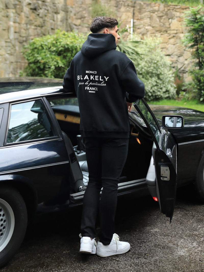 Monaco Relaxed Hoodie - Black