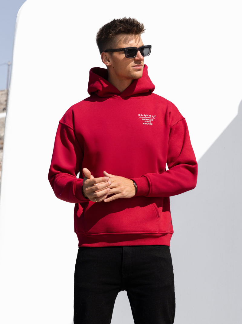 Monaco Relaxed Hoodie - Red
