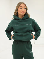 Life & Style II Oversized Hoodie - Forest Green