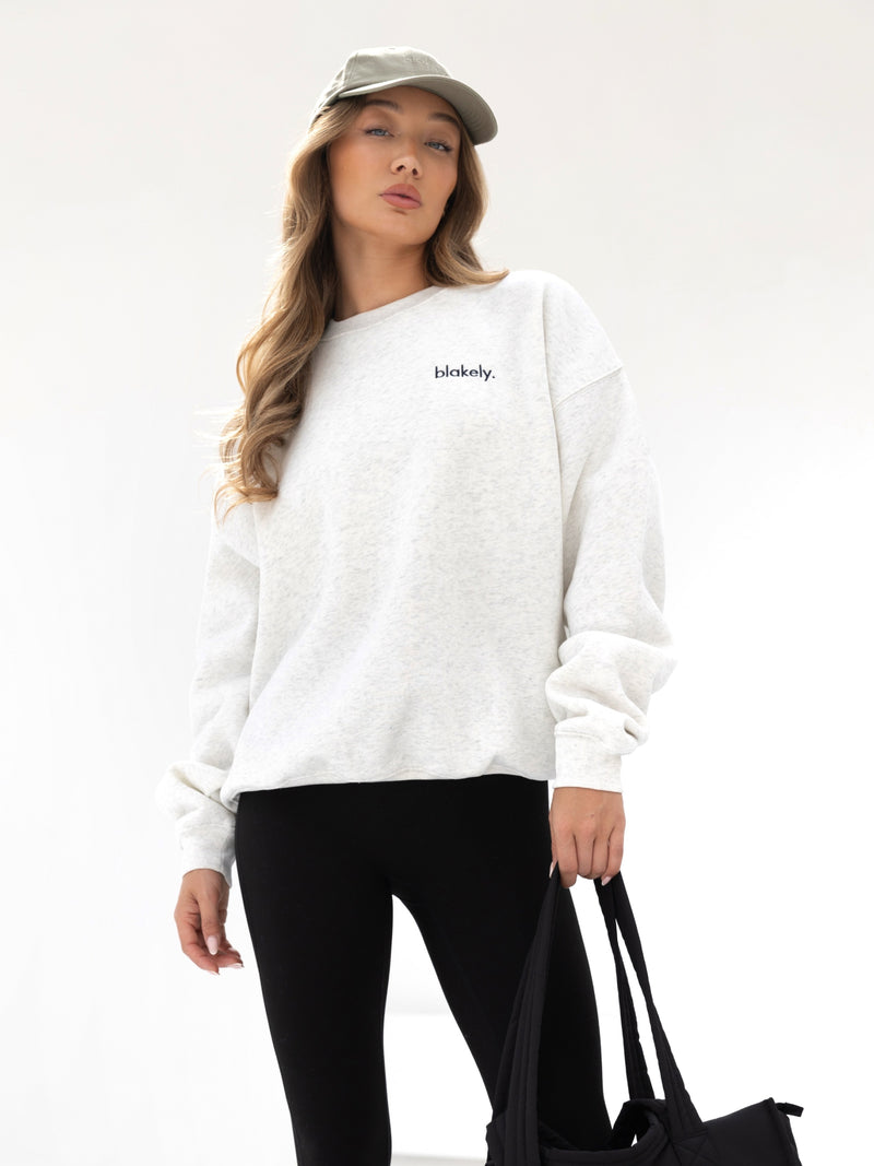 Sami Oversized Sweater - Marl White