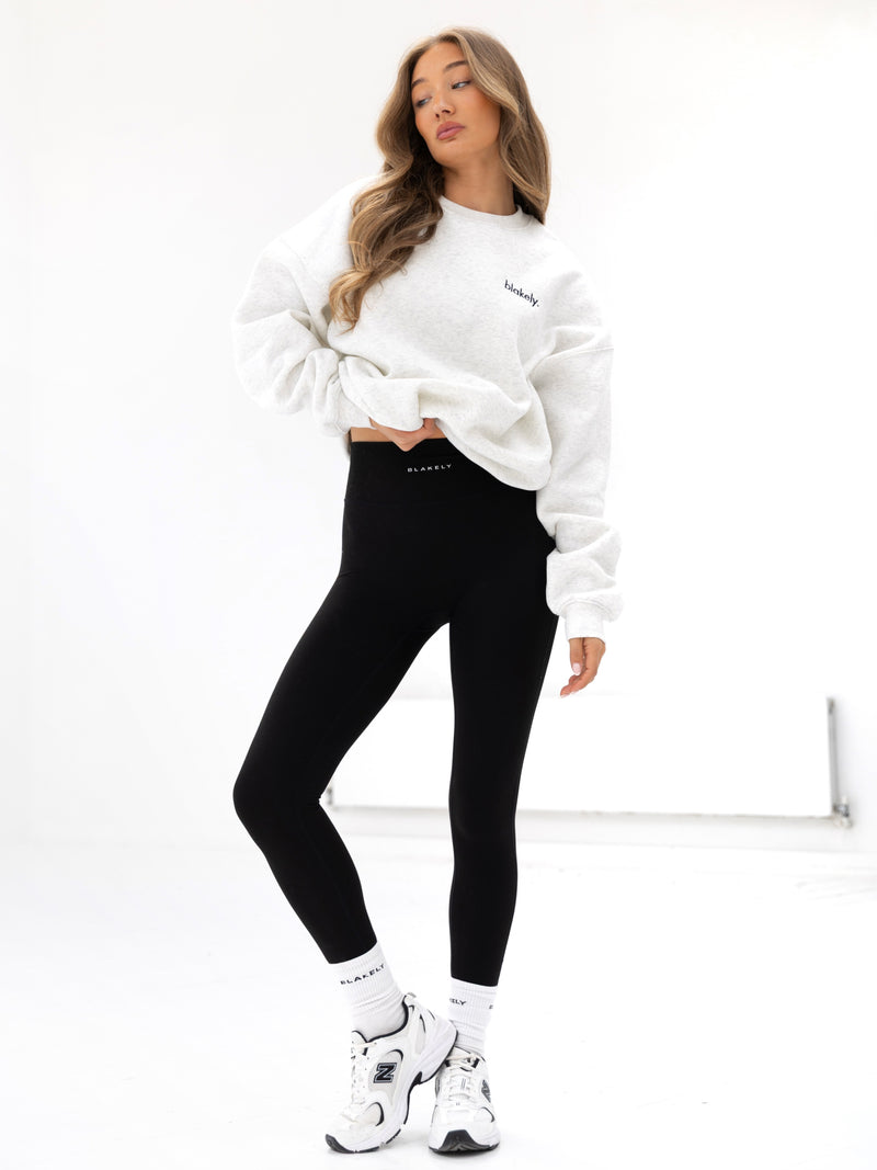Sami Oversized Sweater - Marl White