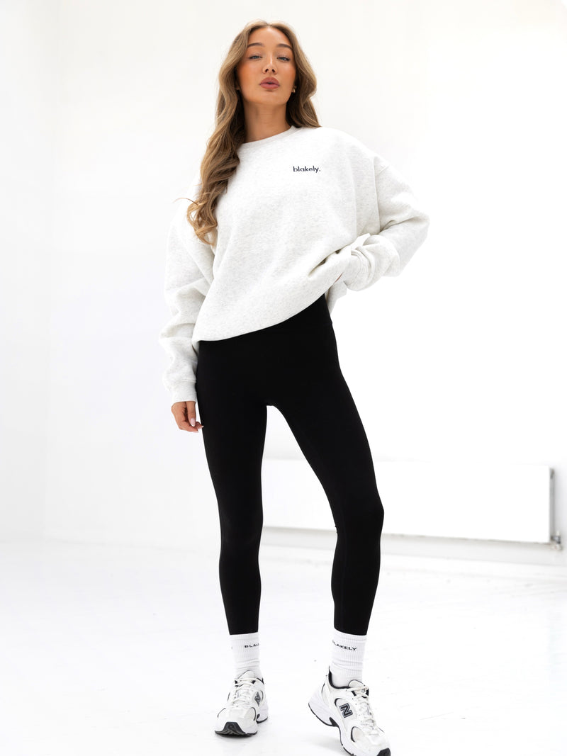 Sami Oversized Sweater - Marl White