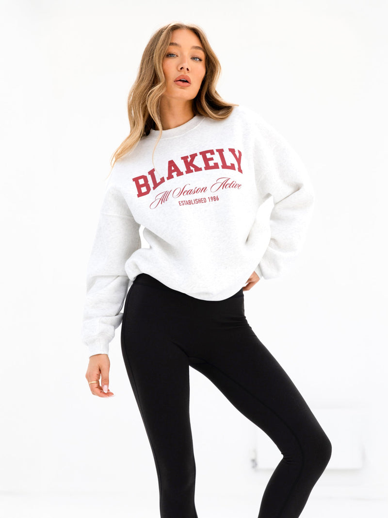 Melrose Oversized Jumper - Marl White