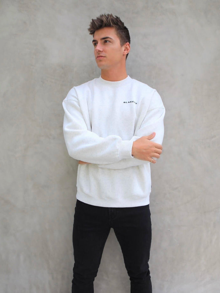 Series Relaxed Jumper - Marl White