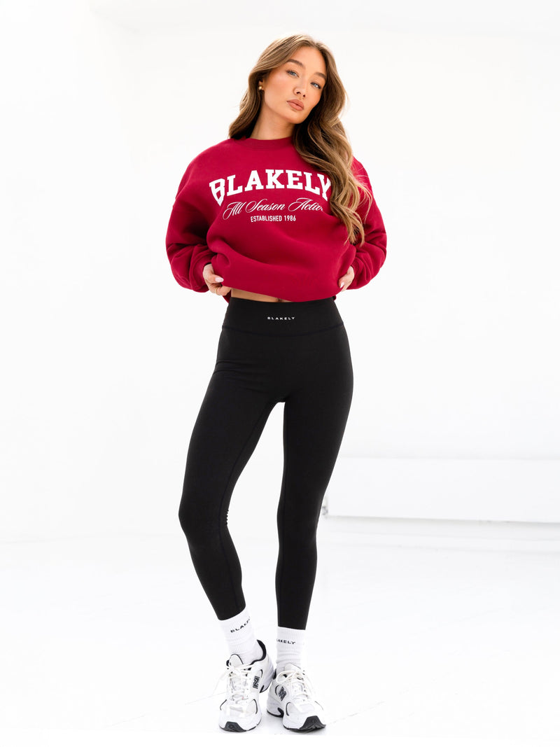 Melrose Oversized Jumper - Cherry Red