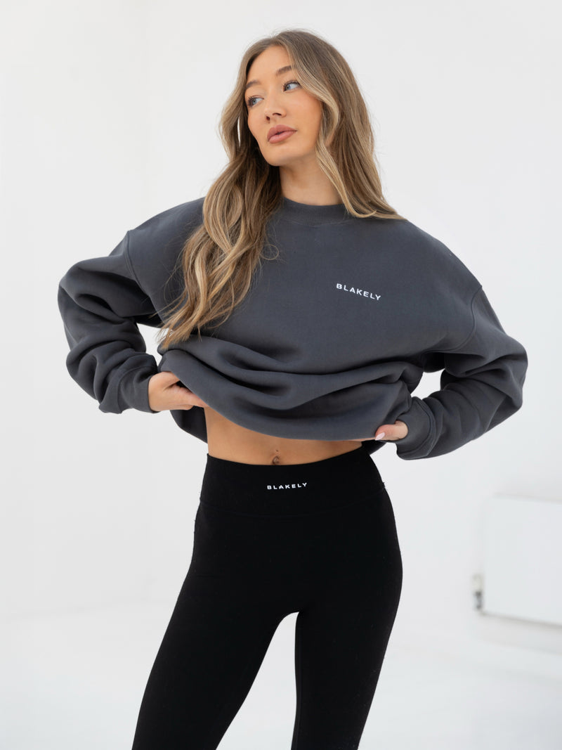 Series Oversized Sweater - Charcoal