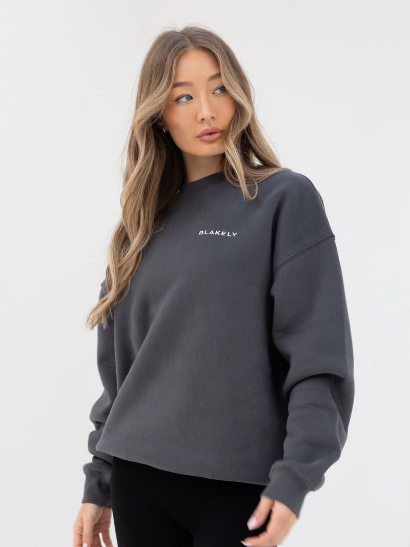 Series Oversized Sweater - Charcoal