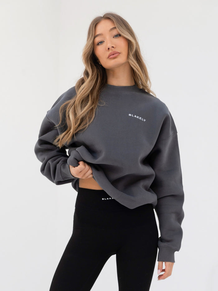 Series Oversized Sweater - Charcoal