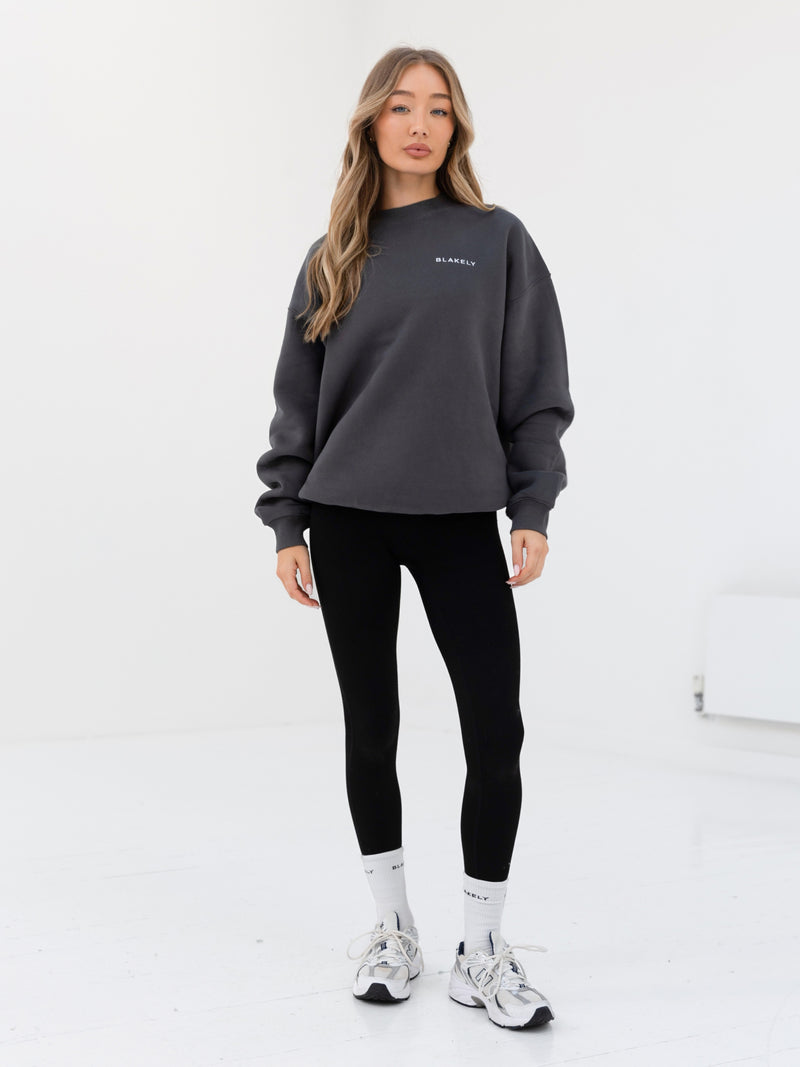 Series Oversized Sweater - Charcoal