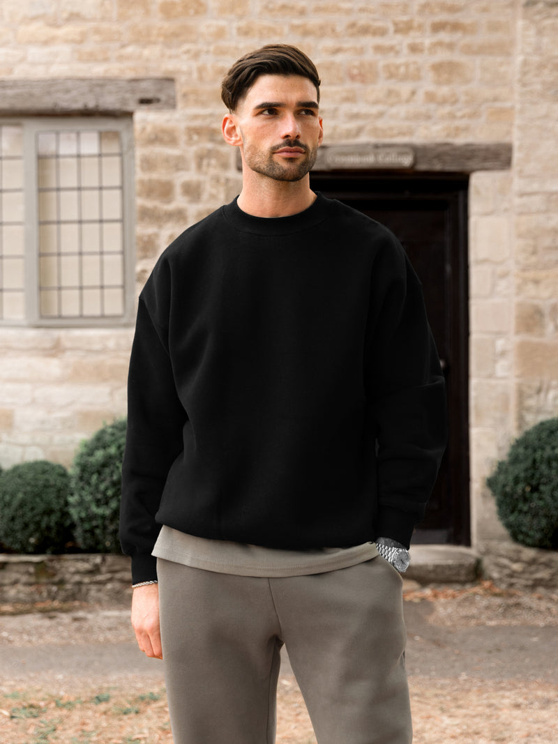 Blakely Basic Relaxed Sweater - Black