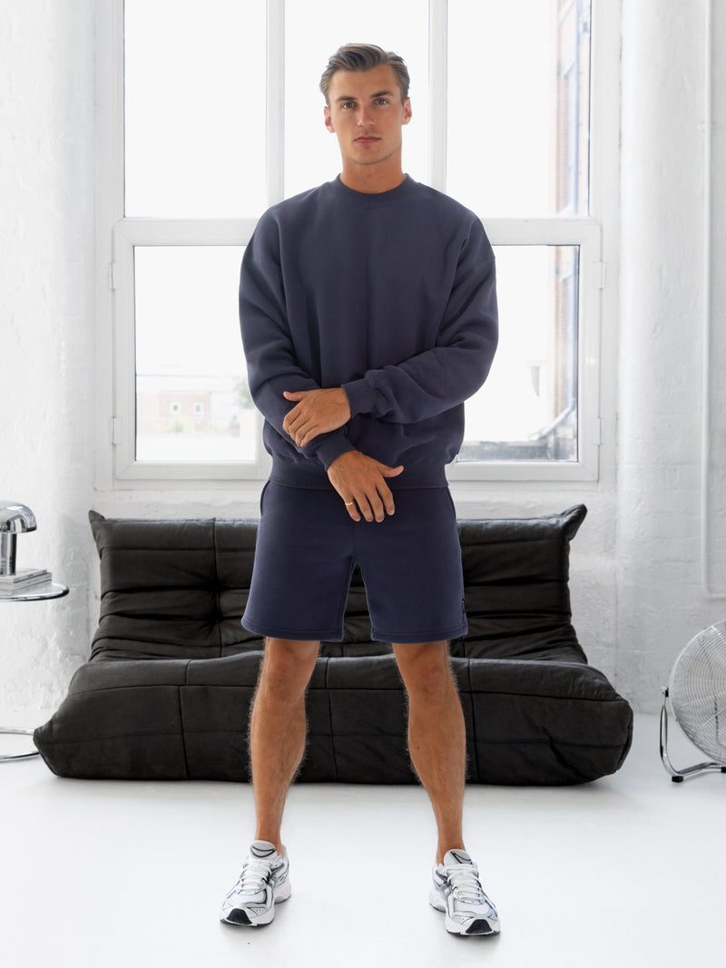Blakely Basic Relaxed Sweater - True Navy
