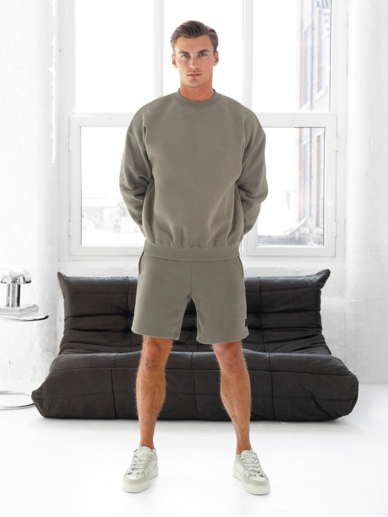 Blakely Basic Relaxed Sweater - Safari Green