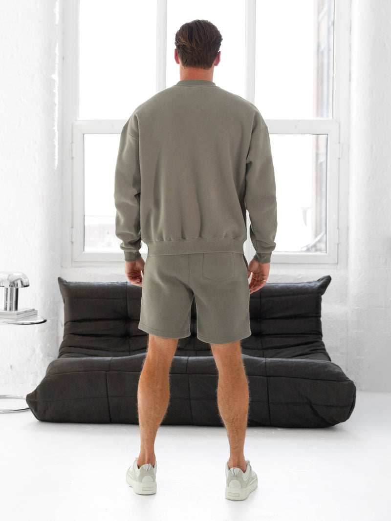 Blakely Basic Relaxed Sweater - Safari Green