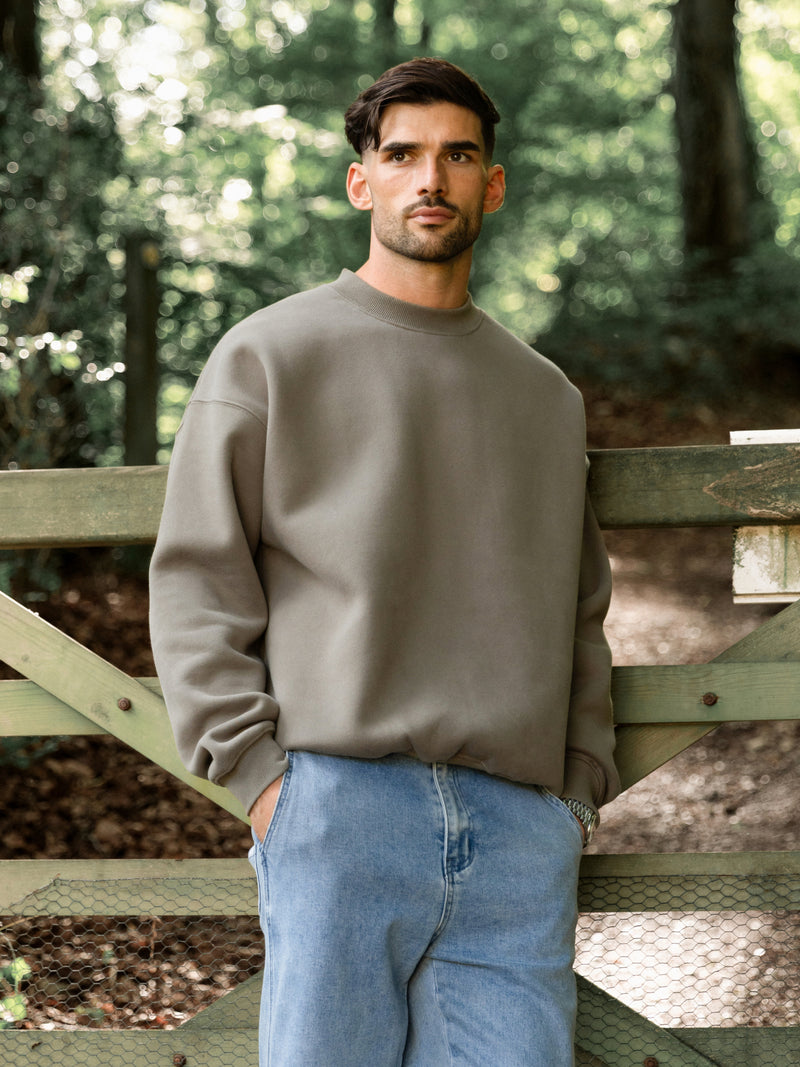 Blakely Basic Relaxed Sweater - Safari Green