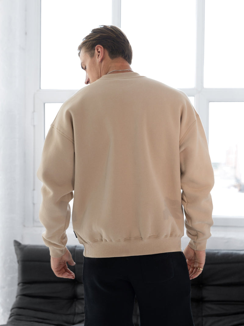 Blakely Basic Relaxed Sweater - Light Tan