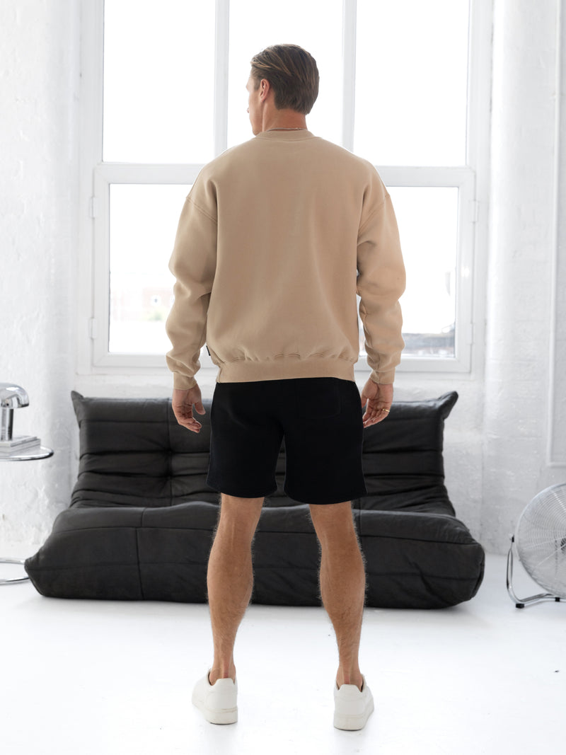 Blakely Basic Relaxed Sweater - Light Tan