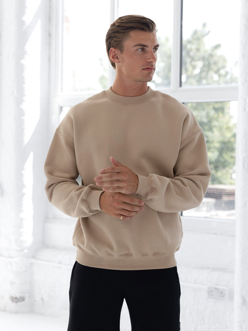 Blakely Basic Relaxed Sweater - Light Tan