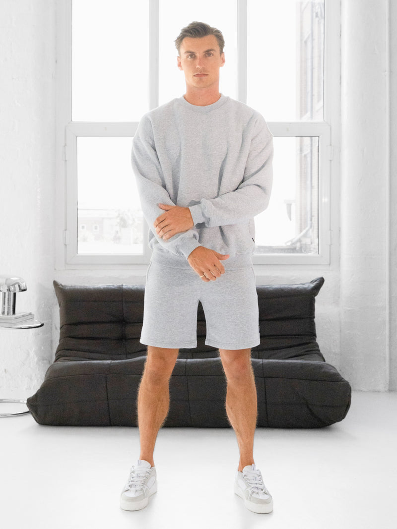 Blakely Basic Relaxed Sweater - Marl Grey