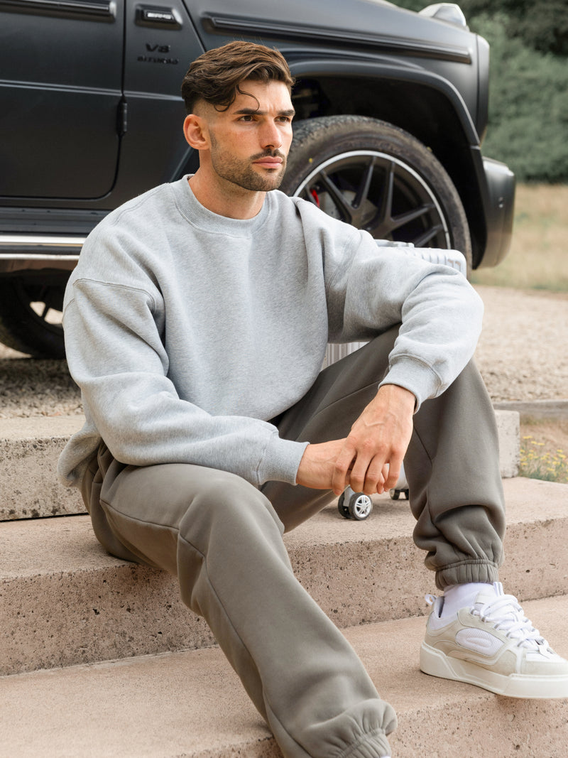 Blakely Basic Relaxed Sweater - Marl Grey