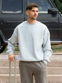 Blakely Basic Relaxed Sweater - Marl Grey