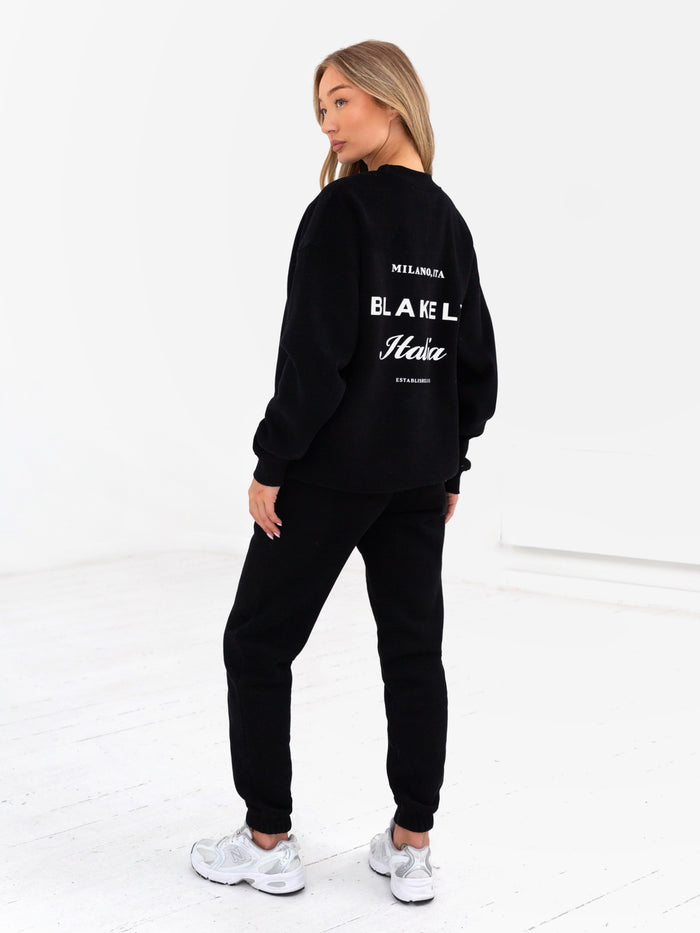 Italia Oversized Jumper - Black