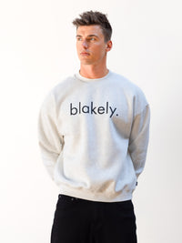 Logo Relaxed Sweater - Marl White