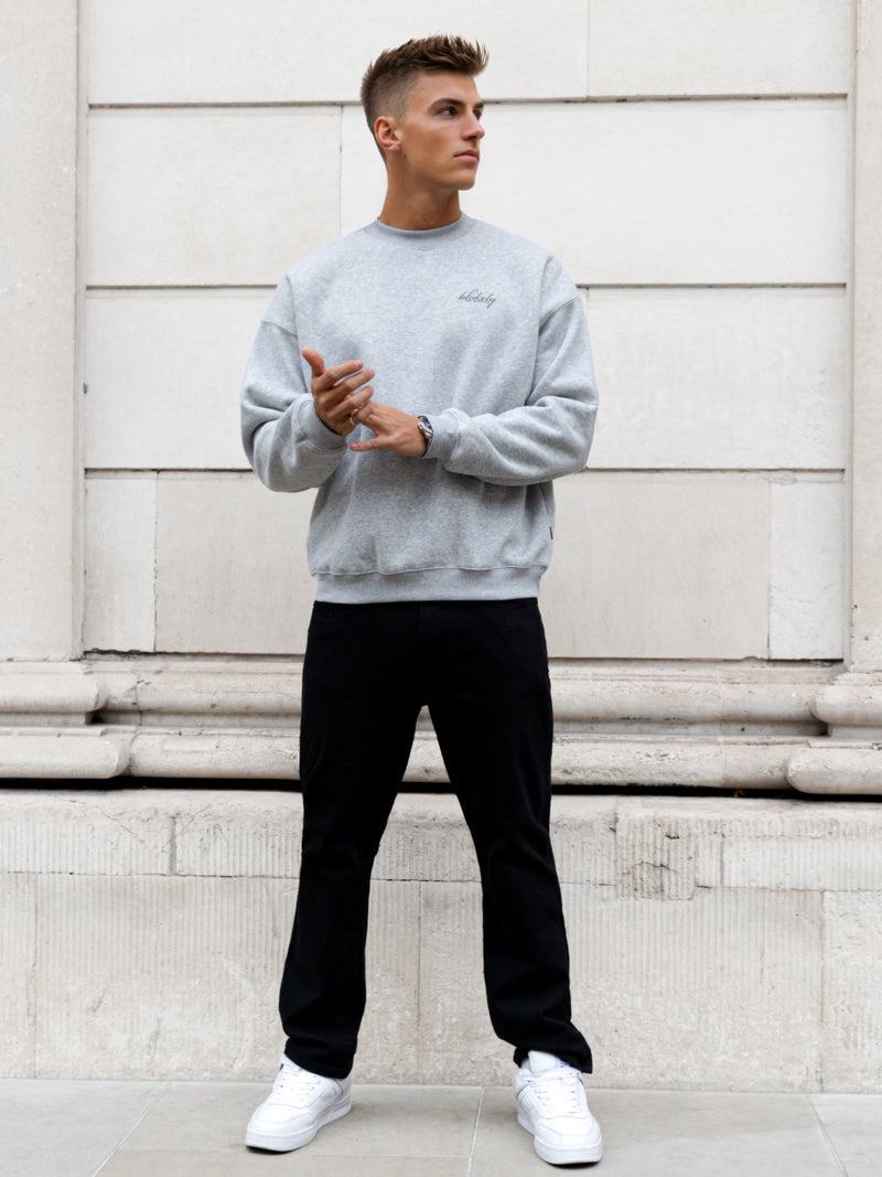 Austin Relaxed Sweater - Marl Grey