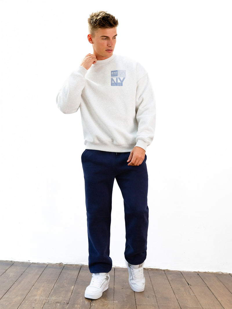 Brooklyn 610 Relaxed Sweater - Marl White