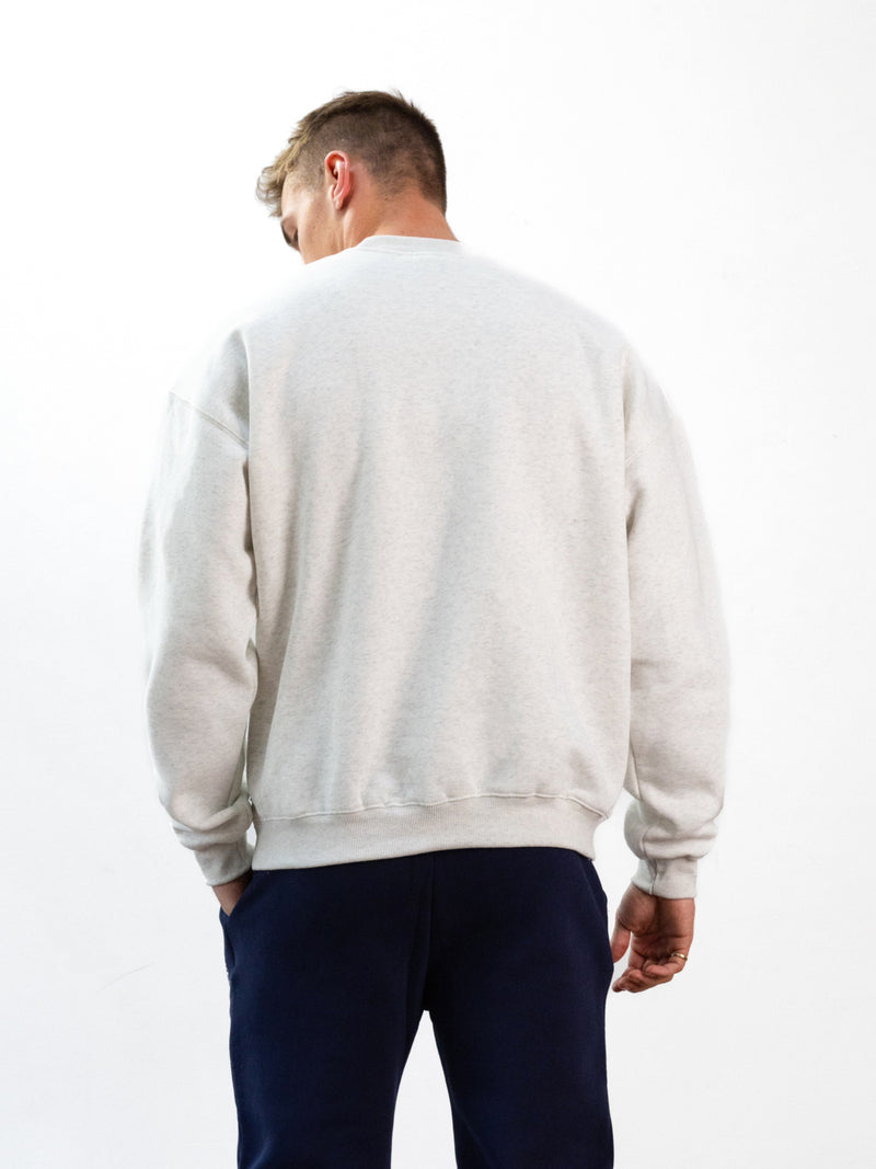 Brooklyn 610 Relaxed Sweater - Marl White