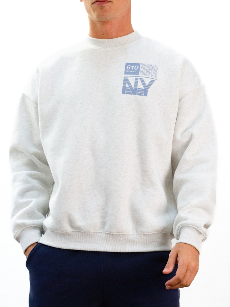 Brooklyn 610 Relaxed Sweater - Marl White