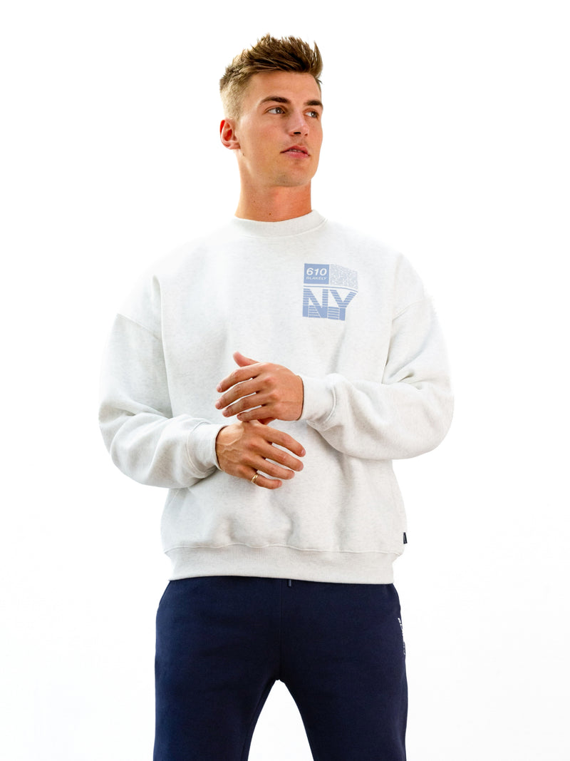 Brooklyn 610 Relaxed Sweater - Marl White