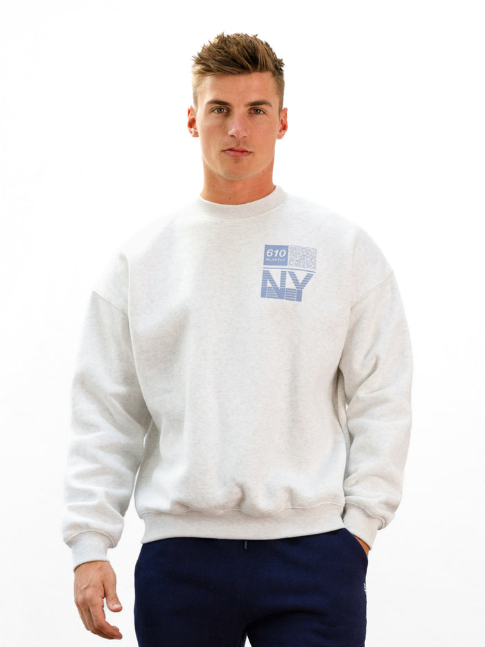 Brooklyn 610 Relaxed Sweater - Marl White