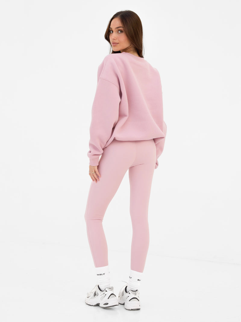 Varsity Oversized Sweater - Vintage Pink