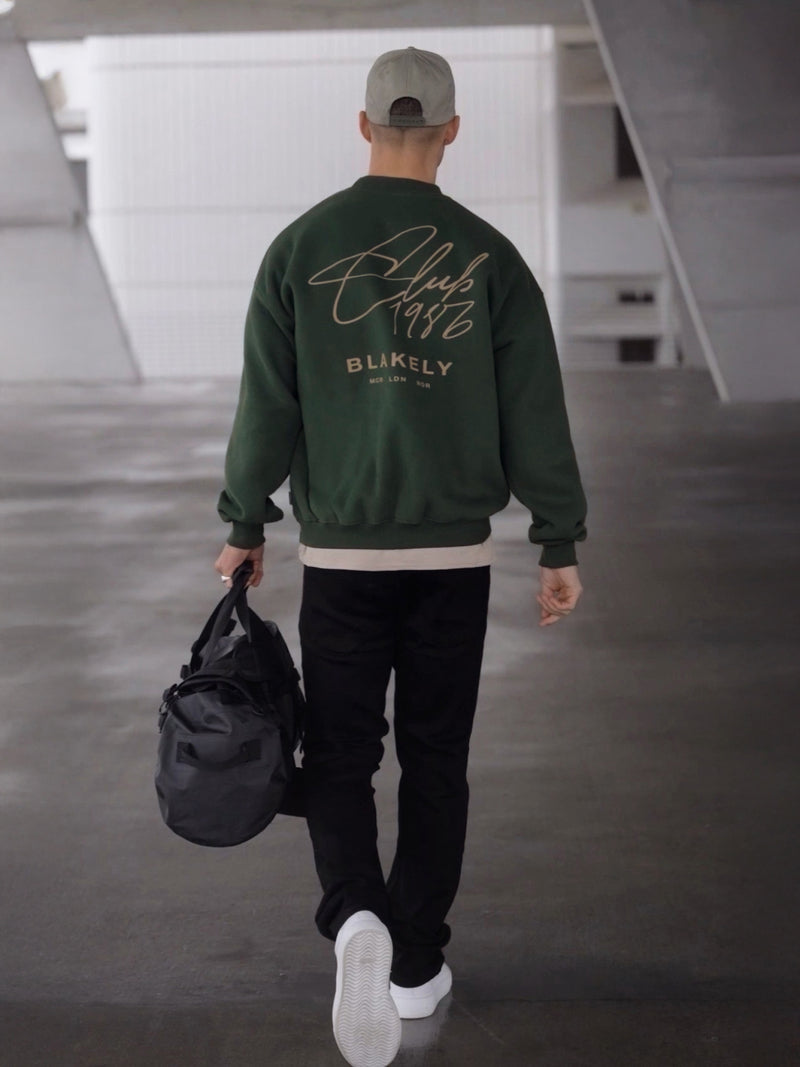 Club Relaxed Sweater - Forest Green