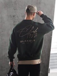 Club Relaxed Sweater - Forest Green