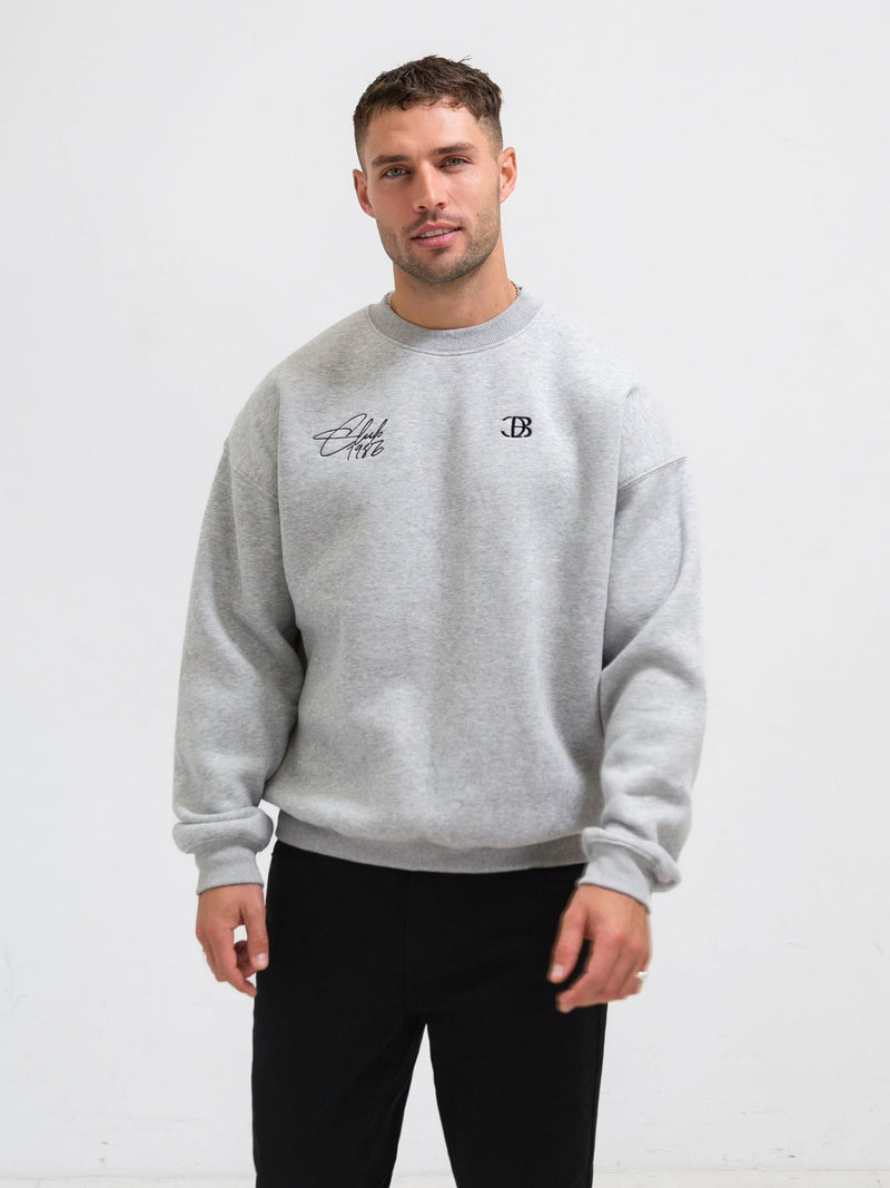 Club Relaxed Sweater - Marl Grey