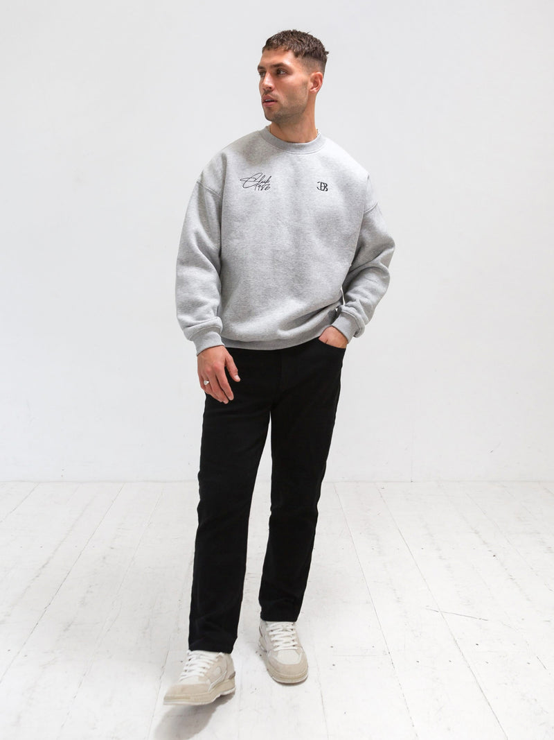 Club Relaxed Sweater - Marl Grey