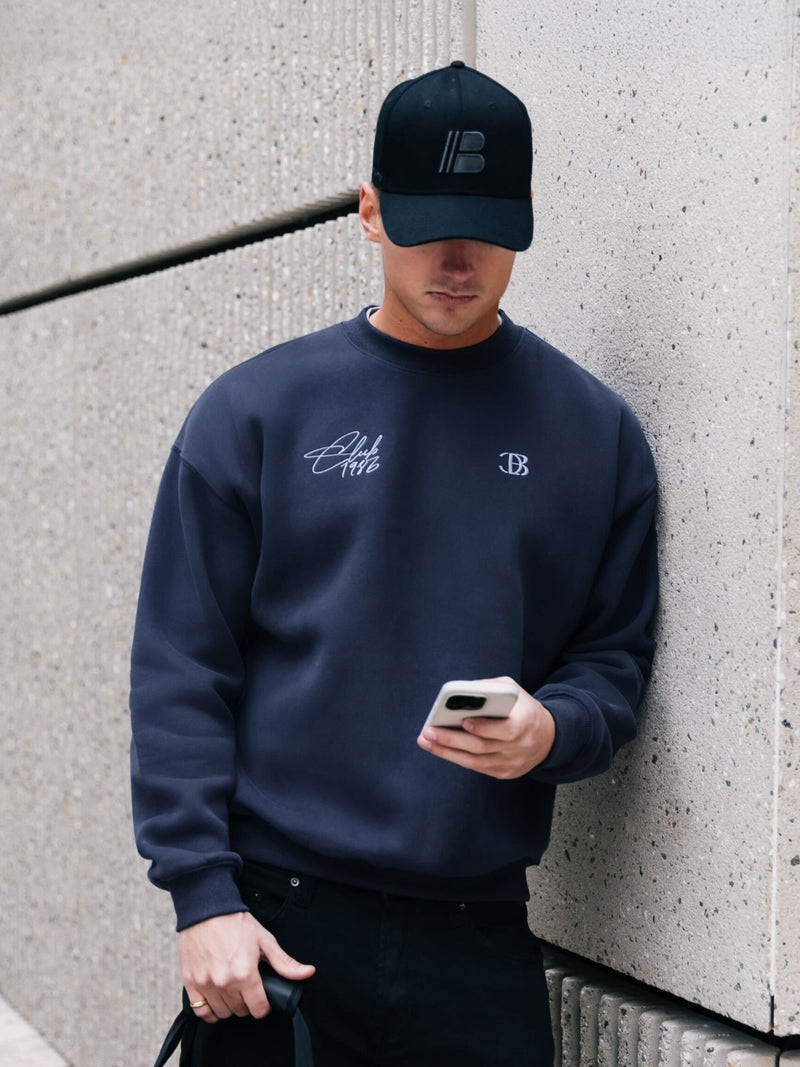 Club Relaxed Sweater - Navy