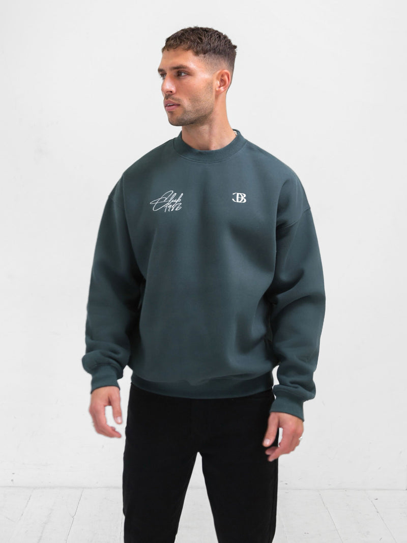 Club Relaxed Sweater - Teal Green